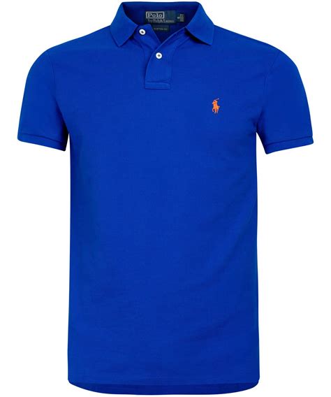 boys royal blue polo shirts.